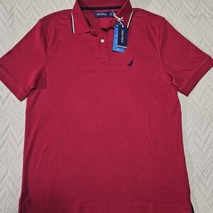Nautica Men's Polo Shirt in Vibrant Red